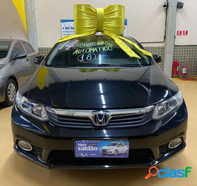 HONDA CIVIC SEDAN LXS 1.81.8 FLEX 16V AUT. 4P PRETO 2014 1.8