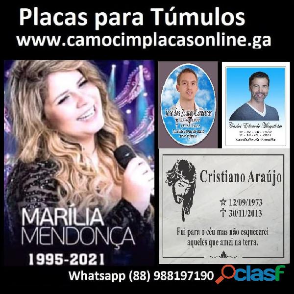 Placas para lápides duradouras