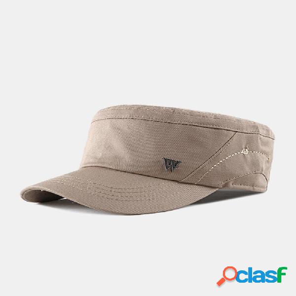 Suturas de etiqueta de metal W masculino algodão cor