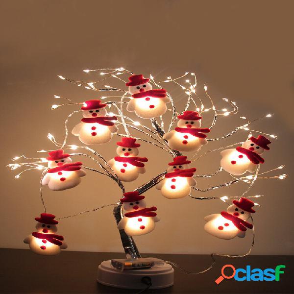1 PC Plush Snow Man Papai Noel Elk Decoração de Natal LED