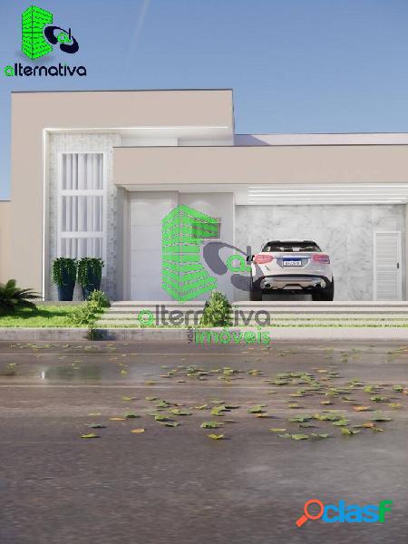 Casa Nova com piscina no Residencial Terras do Vale –