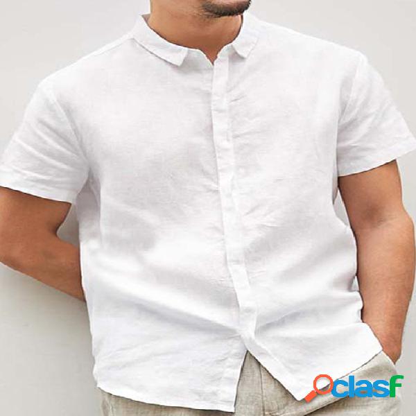 INCERUN Homens Linho de Algodão Casual Solto Vovô Camisa