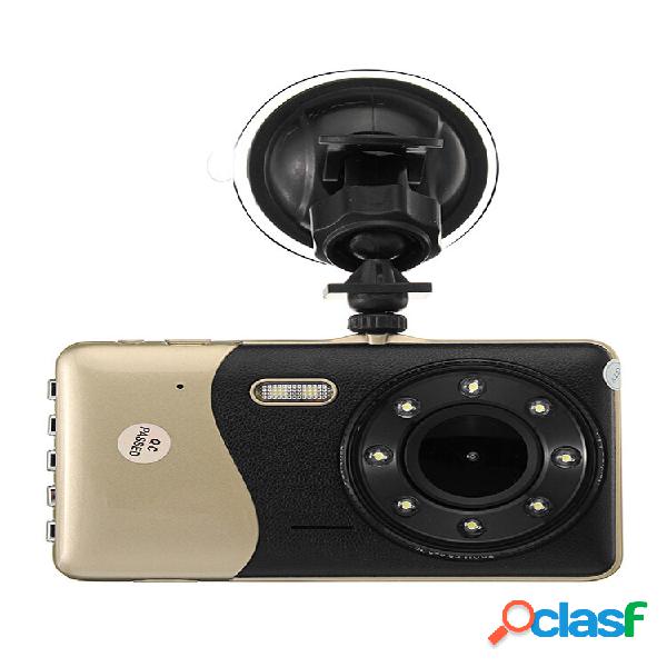 Câmera 4 '' de lente dupla 170 ° HD 1080P Carro DVR