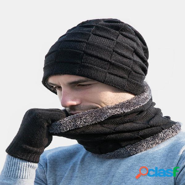 Homens 2/3 PCS Plus Velvet Keep Warm Winter Neck Protection