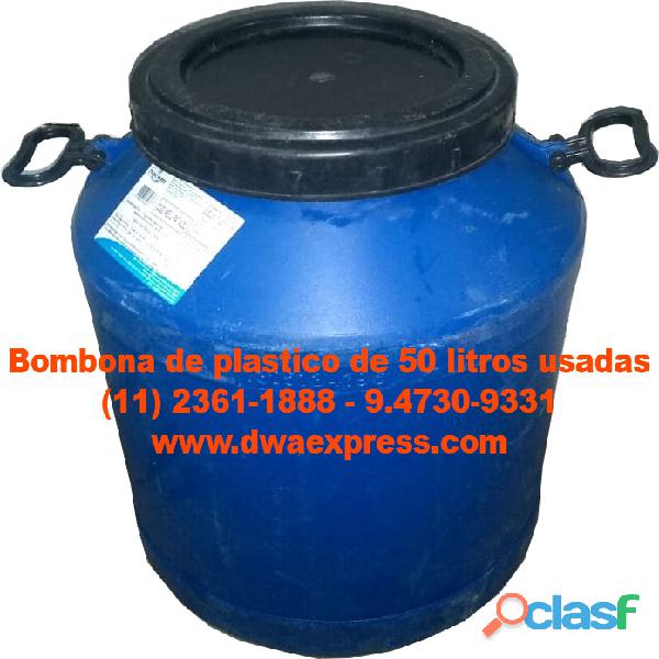 Bombona de plastico de 50 litros usadas (11) 2361 1888