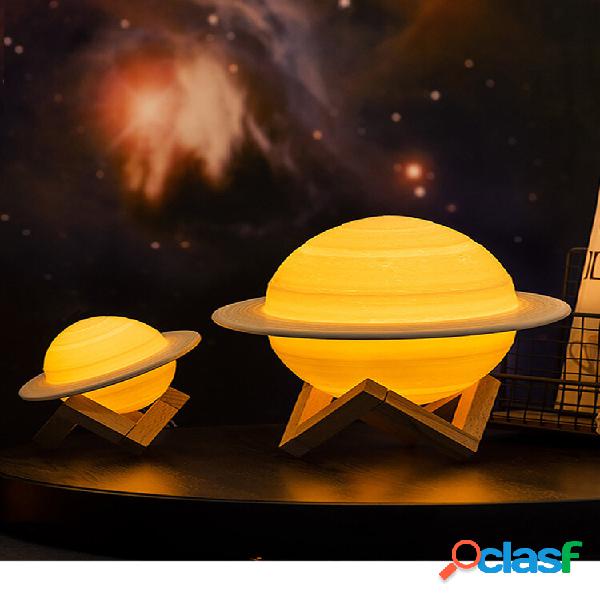 Lâmpada de Saturno de impressão 3D Smart Home Night Light