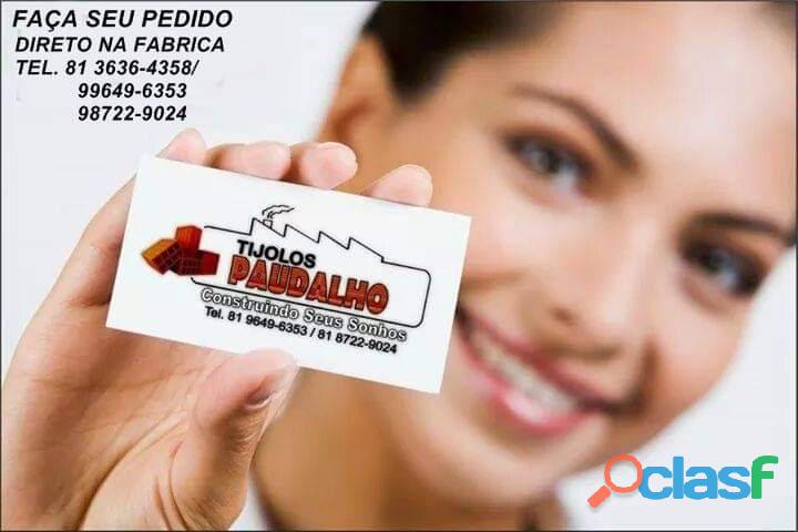 PROMOÇÃO DE TIJOLOS PARA CARPINA PE