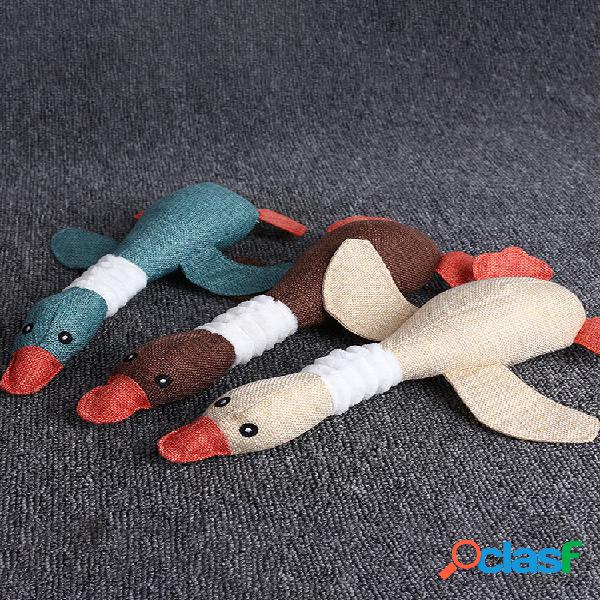 1Pc brinquedos sonoros de ganso selvagem mordendo molar de