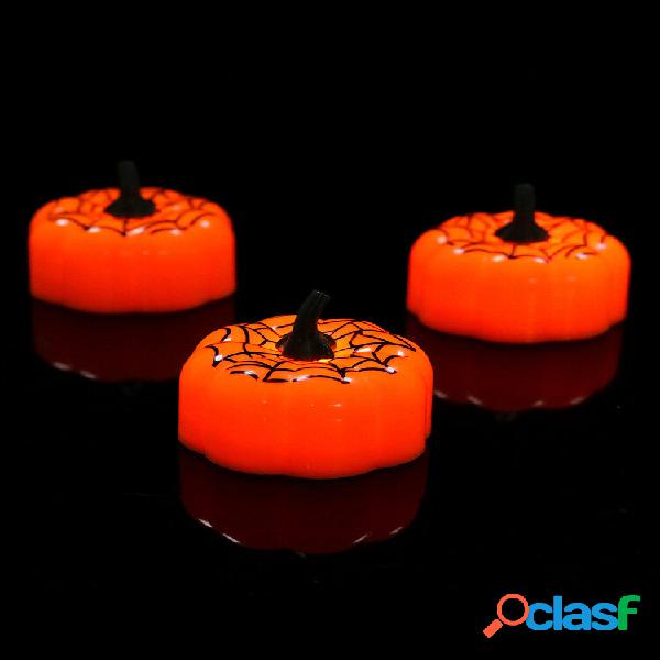 12 unidades de abóbora de Halloween LED luz mini luz