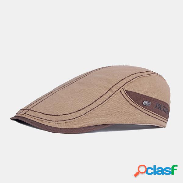 Masculino Algodão Cor Combinado Patchwork Letra Bordado