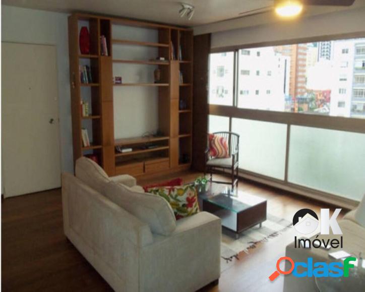 Apartamento: 122m², 3 quartos e 2 vagas - Jardim Paulista