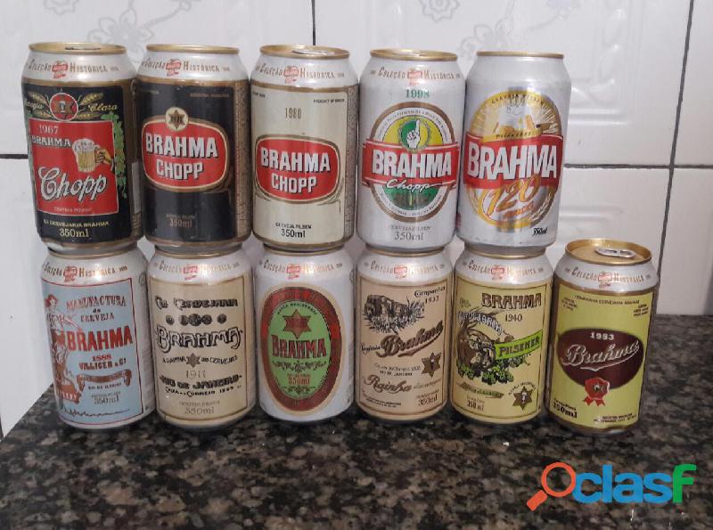 Tenho latas da BRAHMA COMEMORAÇÃO DE 120 ANOS 11 LATAS