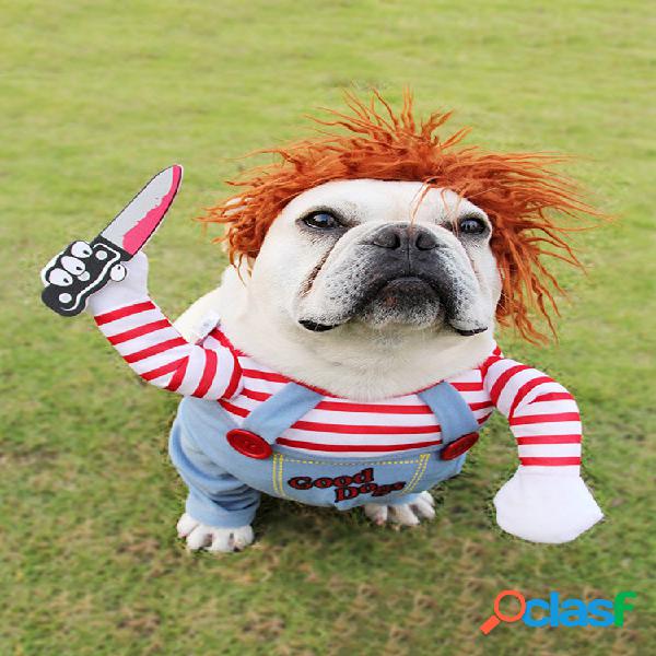 Halloween Cachorro Trajes Engraçados Roupas para Animais de