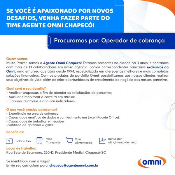 COBRANÇA Senior - OMNI BANCO