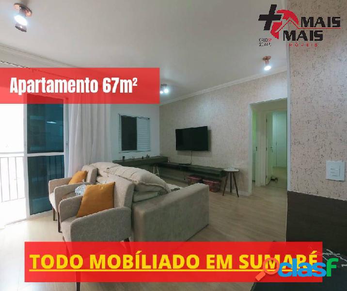 Apartamento 67m², 2 quartos ampliável a 3° quarto