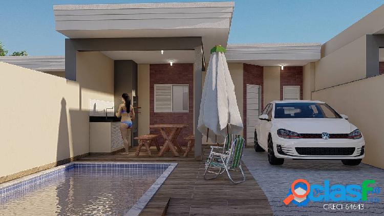 CASAS NOVAS-MODERNA-PISCINA-CHURRASQ.-350 M MAR-PRÓX.