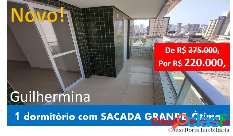 Apartamento NOVO! 1 dormitório - Sacada GRANDE