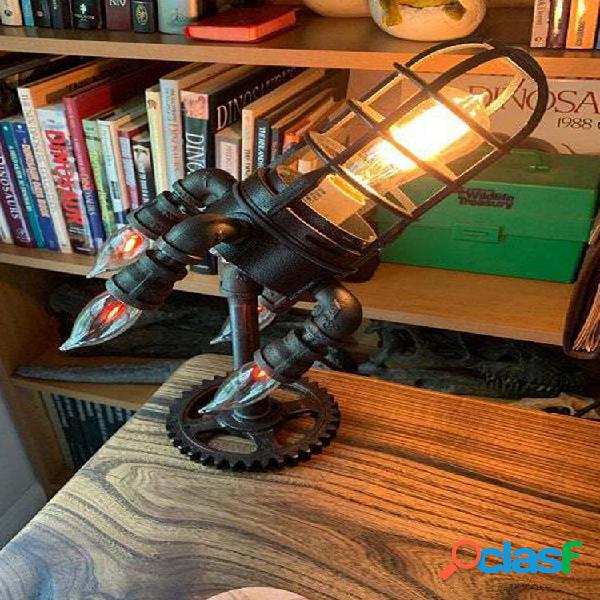 1 PC Vintage Steampunk Foguete Lamp Cool LED Mesa Nightlight