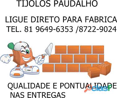 PROMOÇÃO DE TIJOLOS PARA MUSTARDINHA RECIFE PE