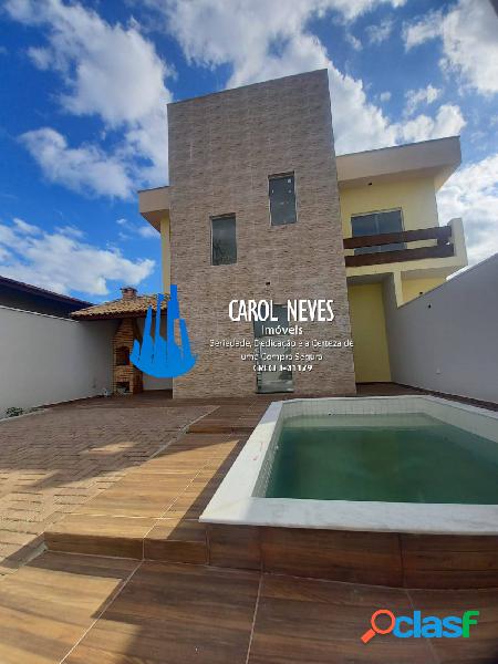 CASA NOVA 2 DORMITÓRIOS SUÍTE PISCINA CASCATA BALNEÁRIO