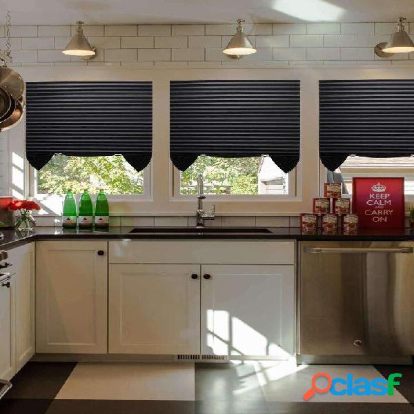 1Pc Pleated Curtain Cordless Light Filtering Pleated Fabric