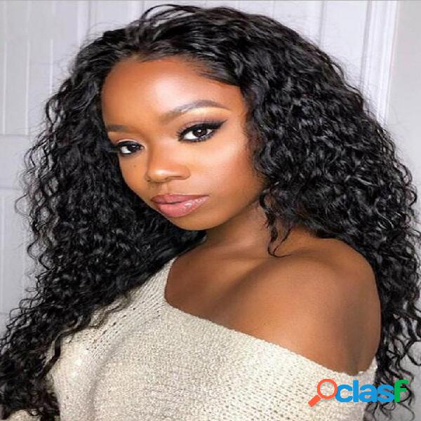 Black Long Middle-distributed African Small Curly Hair