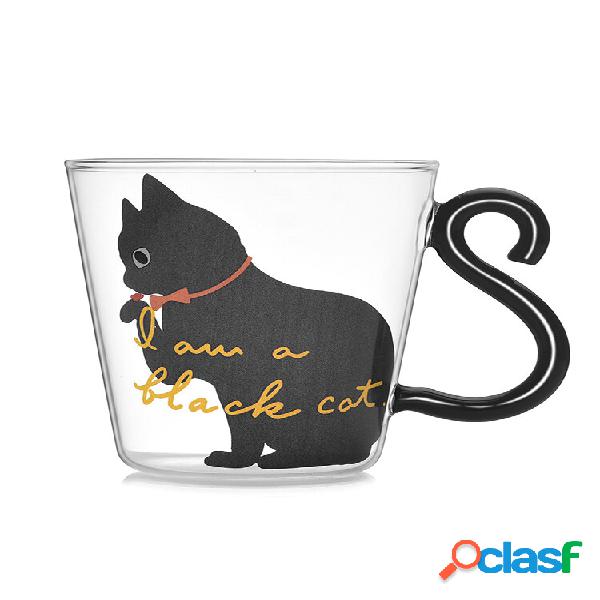 Cat Glass Cartoon Children's Cup Creative Handle Coffee Cup