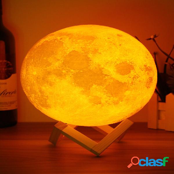 Christmas Decorations 20cm 3D Magical Two Tone Moon Lamp USB