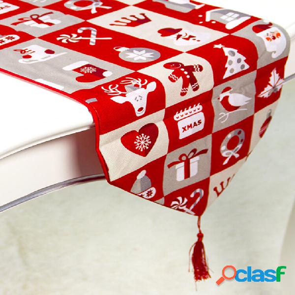 Creative European Cotton Linen Double Layer Christmas Table