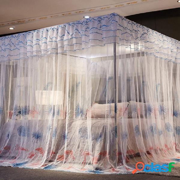 Four Corner Mosquito Net /Bed Canopy Lace Princess Netting