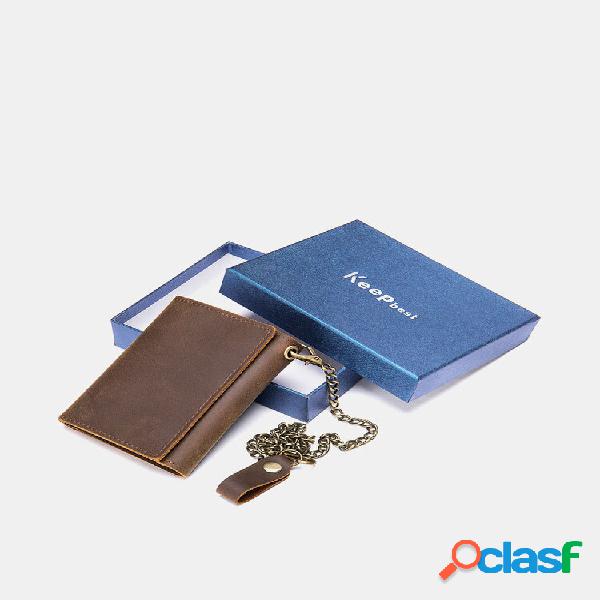 Men RFID Genuine Leather Cow Leather Father's Day Money Clip