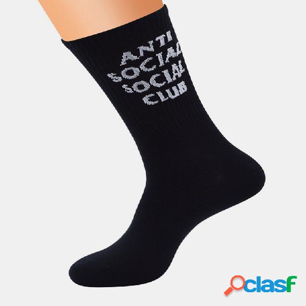 Unisex Letters Solid Color Cotton Breathable Sweat Socks