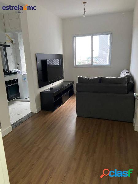 apartamento á venda com 2 dorms, 1 vaga livre e mobiliado,