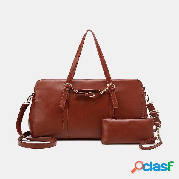 Faux Leather Multi-pocket Large Capacity 13.3 Inch Laptop