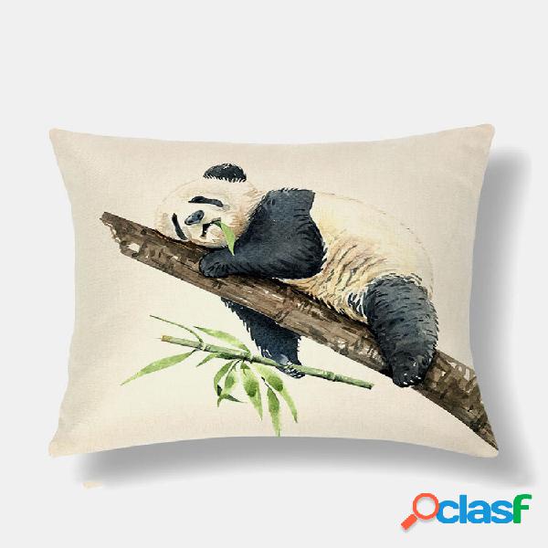 1 PC Linen Lovely Panda Pattern Winter Olympics Beijing 2022