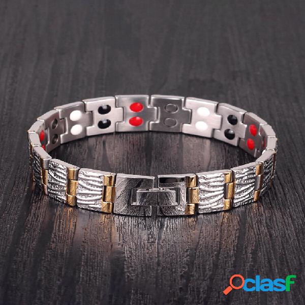 1 Pcs Simple Casual Double Row Alloy Magnetic Health Energy