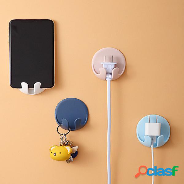 1PC Strong Adhesive Hook Power Plug Socket Hanger Holder