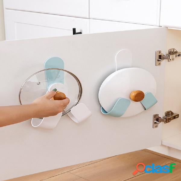 1 Pc Kitchen Rotatable Folding Pot Lid Storage Rack Free