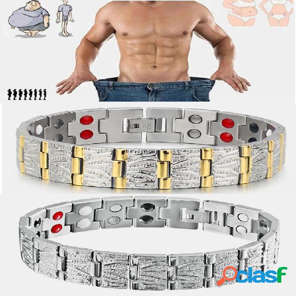 1 Pcs Simple Casual Double Row Alloy Magnetic Health Energy