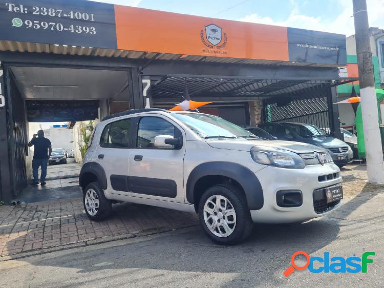 FIAT UNO WAY 1.4 EVO FIRE FLEX 8V 5P PRATA 2016 1.4 FLEX