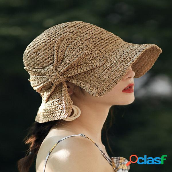 Female Foldable Bowknot Decoration Casual Breathable Small