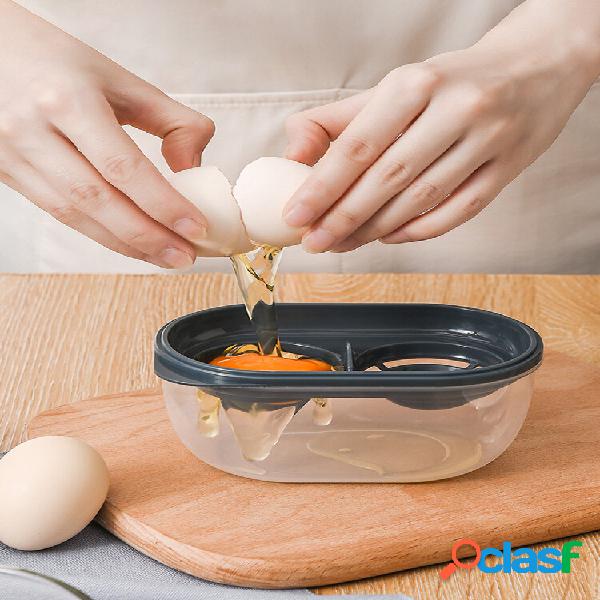 Kitchen Double Grid Egg Separator Eco Friendly Egg Yolk