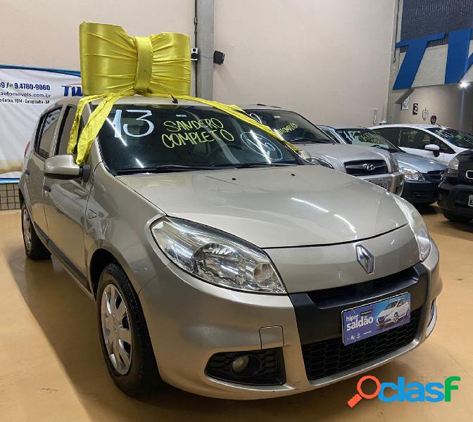 RENAULT SANDERO EXPRESSION HI-FLEX 1.6 8V 5P BEGE 2013 1.6