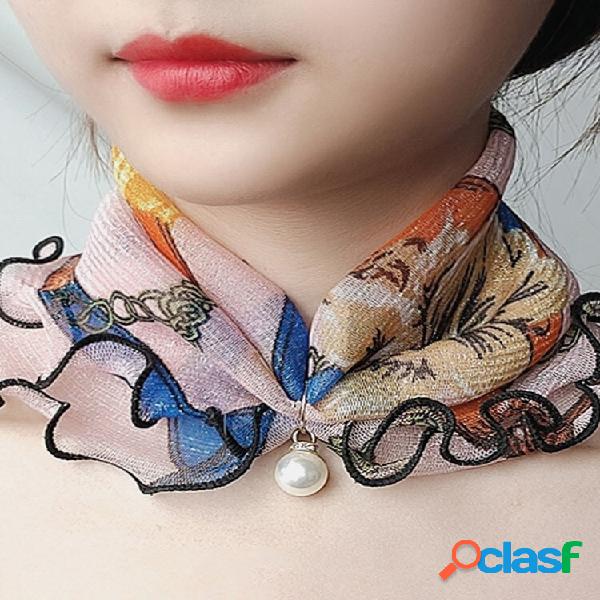 Vintage Elegant Artificial Pearl Pendant Crimping Printed