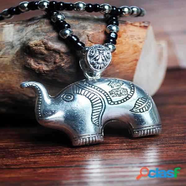 1Pc Trendy Vintage Ancient Silver Pendant Necklace