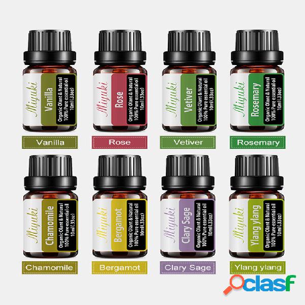 8 Pcs/Set Essential Oil Set Vanilla Rose Rosemary Chamomile