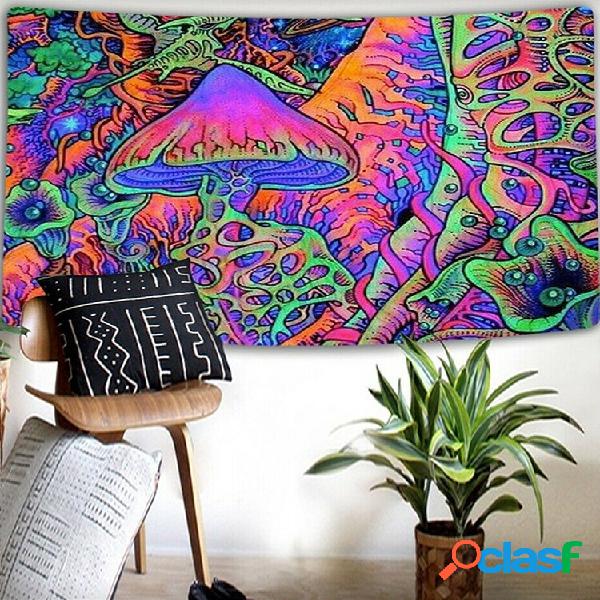 Abstract Mushroom Psychedelic Background Cloth Background