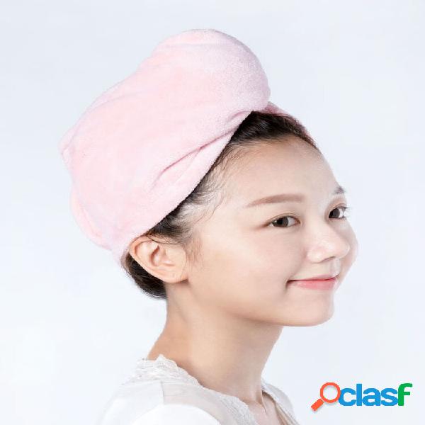 Dry Hair Cap Home Bathroom Double Button Super Absorbent