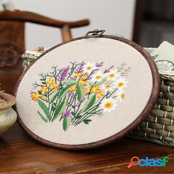 Embroidery Starter Kit With Pattern Stamped Embroidery Kit