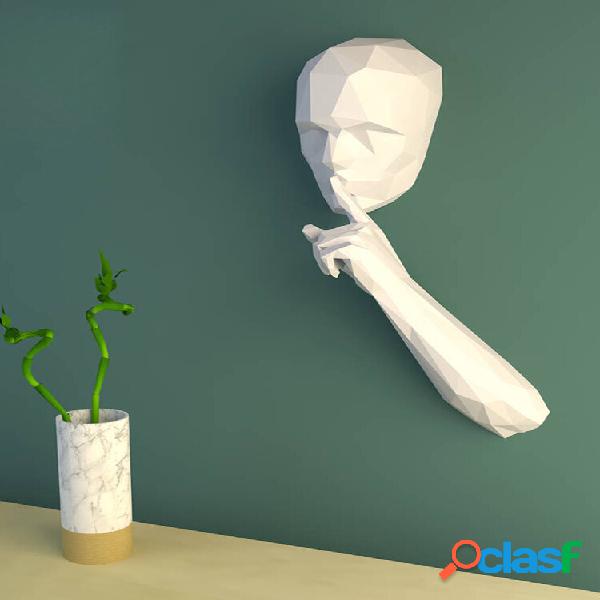 Handmade DIY The Silent Person 3D Paper Model Home Decor